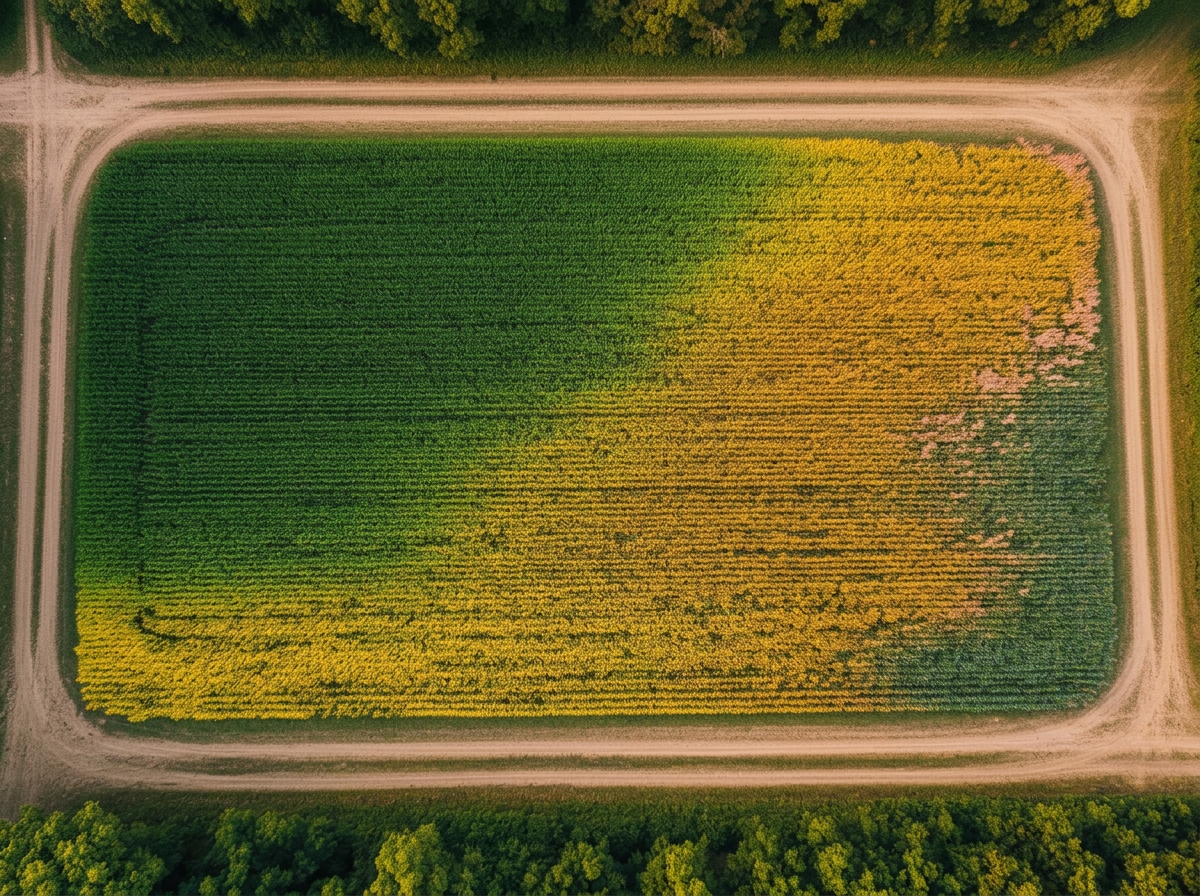 Aerial farmland with grower-focused soil response zones